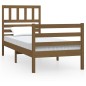 vidaXL Estructura de cama madera maciza marrón miel 100x200 cm