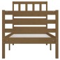 vidaXL Estructura de cama madera maciza marrón miel 100x200 cm