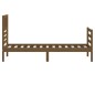 vidaXL Estructura de cama madera maciza marrón miel 100x200 cm