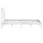 vidaXL Estructura de cama madera maciza de pino blanco 150x200 cm vidaXL Estructura de cama madera maciza de pino blanco 150x200 cm