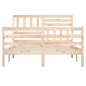 vidaXL Estructura de cama madera maciza 140x200 cm vidaXL Estructura de cama madera maciza 140x200 cm