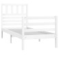 vidaXL Estructura de cama madera maciza blanco 90x200 cm vidaXL Estructura de cama madera maciza blanco 90x200 cm