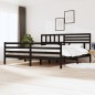 vidaXL Estructura de cama de madera maciza negro 200x200 cm