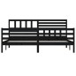 vidaXL Estructura de cama de madera maciza negro 200x200 cm