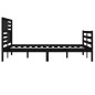 vidaXL Estructura de cama de madera maciza negro 200x200 cm