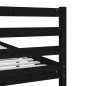 vidaXL Estructura de cama de madera maciza negro 200x200 cm