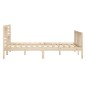 vidaXL Estructura de cama de madera maciza 140x190 cm vidaXL Estructura de cama de madera maciza 140x190 cm