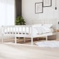 vidaXL Estructura de cama de madera maciza blanco 150x200 cm
