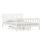 vidaXL Estructura de cama de madera maciza blanco 150x200 cm