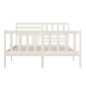 vidaXL Estructura de cama de madera maciza blanco 150x200 cm