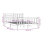 vidaXL Estructura de cama de madera maciza blanco 150x200 cm