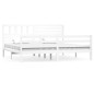 vidaXL Estructura de cama madera maciza blanco 180x200 cm