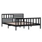 vidaXL Estructura de cama de madera maciza negra 120x200 cm vidaXL Estructura de cama de madera maciza negra 120x200 cm