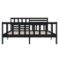 vidaXL Estructura de cama de madera maciza negra 120x200 cm vidaXL Estructura de cama de madera maciza negra 120x200 cm