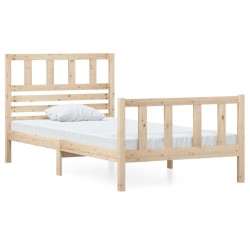 vidaXL Estructura de cama madera maciza 90x200 cm