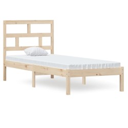 vidaXL Estructura de cama madera maciza 75x190 cm
