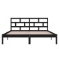 vidaXL Estructura de cama madera maciza negro 120x190 cm vidaXL Estructura de cama madera maciza negro 120x190 cm