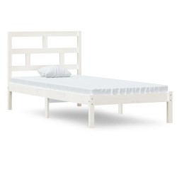 vidaXL Estructura de cama madera maciza blanco 90x190 cm