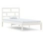 vidaXL Estructura de cama madera maciza blanco 90x190 cm vidaXL Estructura de cama madera maciza blanco 90x190 cm