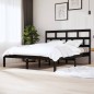 vidaXL Estructura de cama de matrimonio madera maciza negro 180x200 cm vidaXL Estructura de cama de matrimonio madera maciza negro 180x200 cm