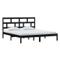 vidaXL Estructura de cama de matrimonio madera maciza negro 180x200 cm vidaXL Estructura de cama de matrimonio madera maciza negro 180x200 cm