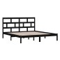vidaXL Estructura de cama de matrimonio madera maciza negro 180x200 cm vidaXL Estructura de cama de matrimonio madera maciza negro 180x200 cm