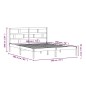 vidaXL Estructura de cama de matrimonio madera maciza negro 180x200 cm vidaXL Estructura de cama de matrimonio madera maciza negro 180x200 cm