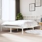 vidaXL Estructura de cama de madera maciza de pino blanco 140x190 cm vidaXL Estructura de cama de madera maciza de pino blanco 140x190 cm