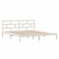 vidaXL Estructura de cama de madera maciza de pino blanco 140x190 cm vidaXL Estructura de cama de madera maciza de pino blanco 140x190 cm