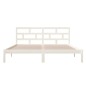 vidaXL Estructura de cama de madera maciza de pino blanco 140x190 cm vidaXL Estructura de cama de madera maciza de pino blanco 140x190 cm