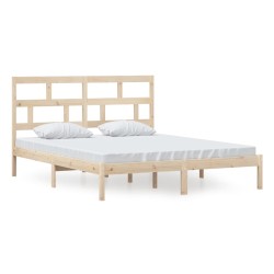 vidaXL Estructura de cama de madera maciza de pino 160x200 cm