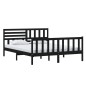 vidaXL Estructura de cama de madera maciza negra 160x200 cm vidaXL Estructura de cama de madera maciza negra 160x200 cm