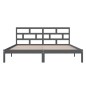 vidaXL Estructura de cama de madera maciza de pino gris 140x190 cm
