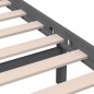 vidaXL Estructura de cama de madera maciza de pino gris 140x190 cm