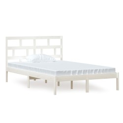vidaXL Estructura de cama madera maciza de pino blanco 120x200 cm