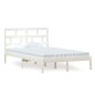 vidaXL Estructura de cama madera maciza de pino blanco 120x200 cm