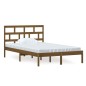 vidaXL Estructura de cama madera maciza de pino marrón miel 120x200 cm vidaXL Estructura de cama madera maciza de pino marrón miel 120x200 cm