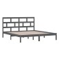 vidaXL Estructura de cama de matrimonio madera maciza gris 180x200 cm vidaXL Estructura de cama de matrimonio madera maciza gris 180x200 cm