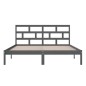 vidaXL Estructura de cama de matrimonio madera maciza gris 180x200 cm vidaXL Estructura de cama de matrimonio madera maciza gris 180x200 cm