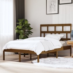 vidaXL Estructura de cama madera maciza de pino marrón miel 140x200 cm