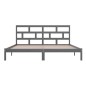vidaXL Estructura de cama de madera maciza de pino gris 200x200 cm vidaXL Estructura de cama de madera maciza de pino gris 200x200 cm