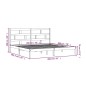 vidaXL Estructura de cama de madera maciza de pino gris 200x200 cm vidaXL Estructura de cama de madera maciza de pino gris 200x200 cm