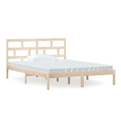 vidaXL Estructura de cama de madera maciza king size 150x200 cm
