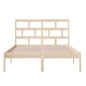 vidaXL Estructura de cama de madera maciza king size 150x200 cm