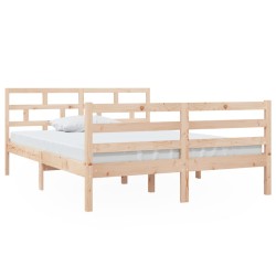 vidaXL Estructura de cama de madera maciza de pino 140x190 cm