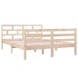 vidaXL Estructura de cama de madera maciza de pino 140x190 cm vidaXL Estructura de cama de madera maciza de pino 140x190 cm