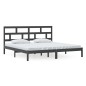 vidaXL Estructura de cama de madera maciza de pino negra 200x200 cm vidaXL Estructura de cama de madera maciza de pino negra 200x200 cm