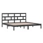 vidaXL Estructura de cama de madera maciza de pino negra 200x200 cm vidaXL Estructura de cama de madera maciza de pino negra 200x200 cm