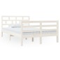 vidaXL Estructura de cama madera maciza blanco 120x190 cm vidaXL Estructura de cama madera maciza blanco 120x190 cm