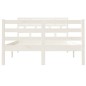 vidaXL Estructura de cama madera maciza blanco 120x190 cm vidaXL Estructura de cama madera maciza blanco 120x190 cm